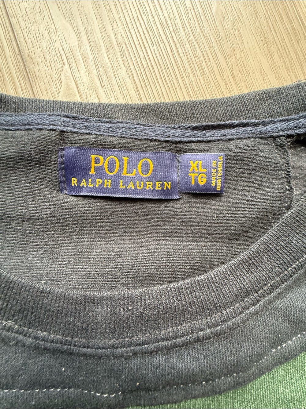 Reworked Polo by Ralph Lauren Men's Green & Black Polo Bear Crewneck Sweater - Picture 3 of 6